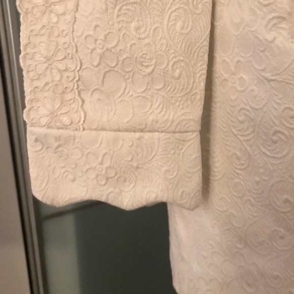 White jacquard jacket classic nwt new with tags - Picture 4 of 5